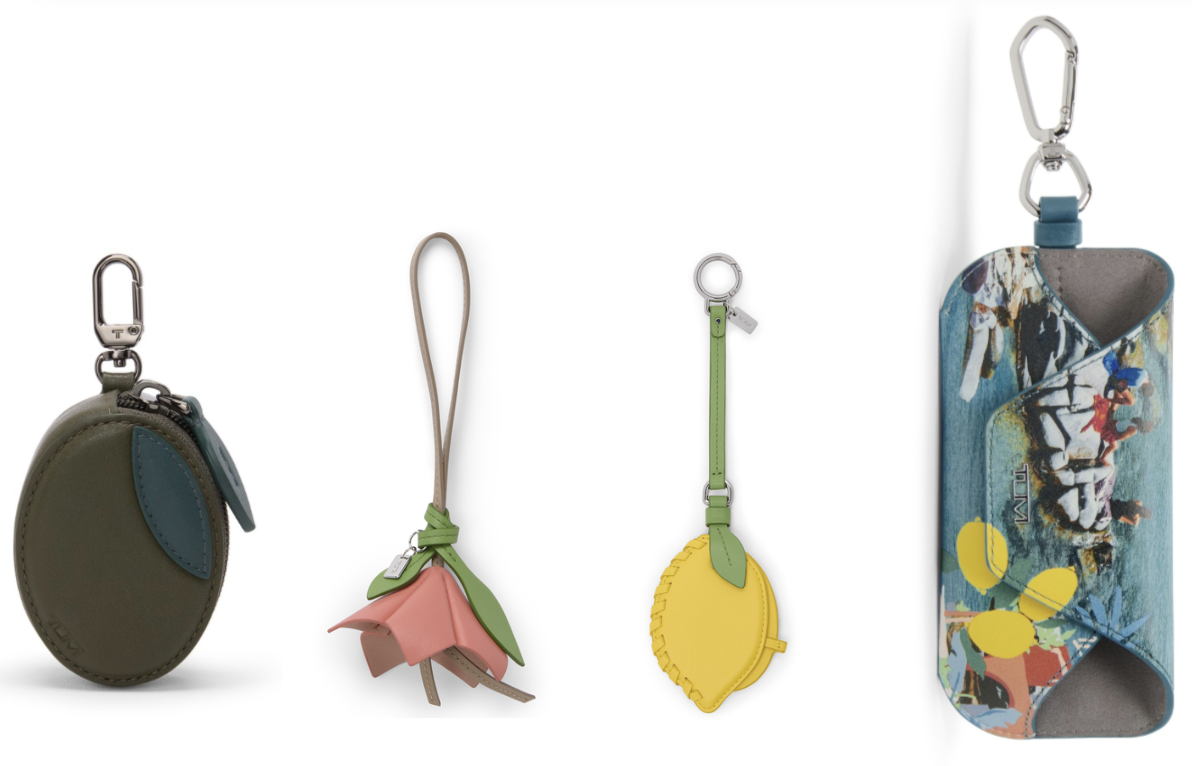 TUMI_Olive Bag Charm_90 Euro_Flower Bag Charm_90 Euro_Lemon Bag Charm_Belden Sunglass Charm_Mediterranean_110 Euro