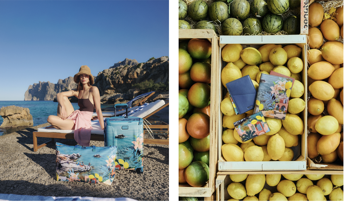 TUMI Tegra Lite International Carry On Mediterranean 1050 Euro_Just in case_Tote_160 Euro_Nassau_Passport sleeve_140 Euro_Slim card case_100 Euro