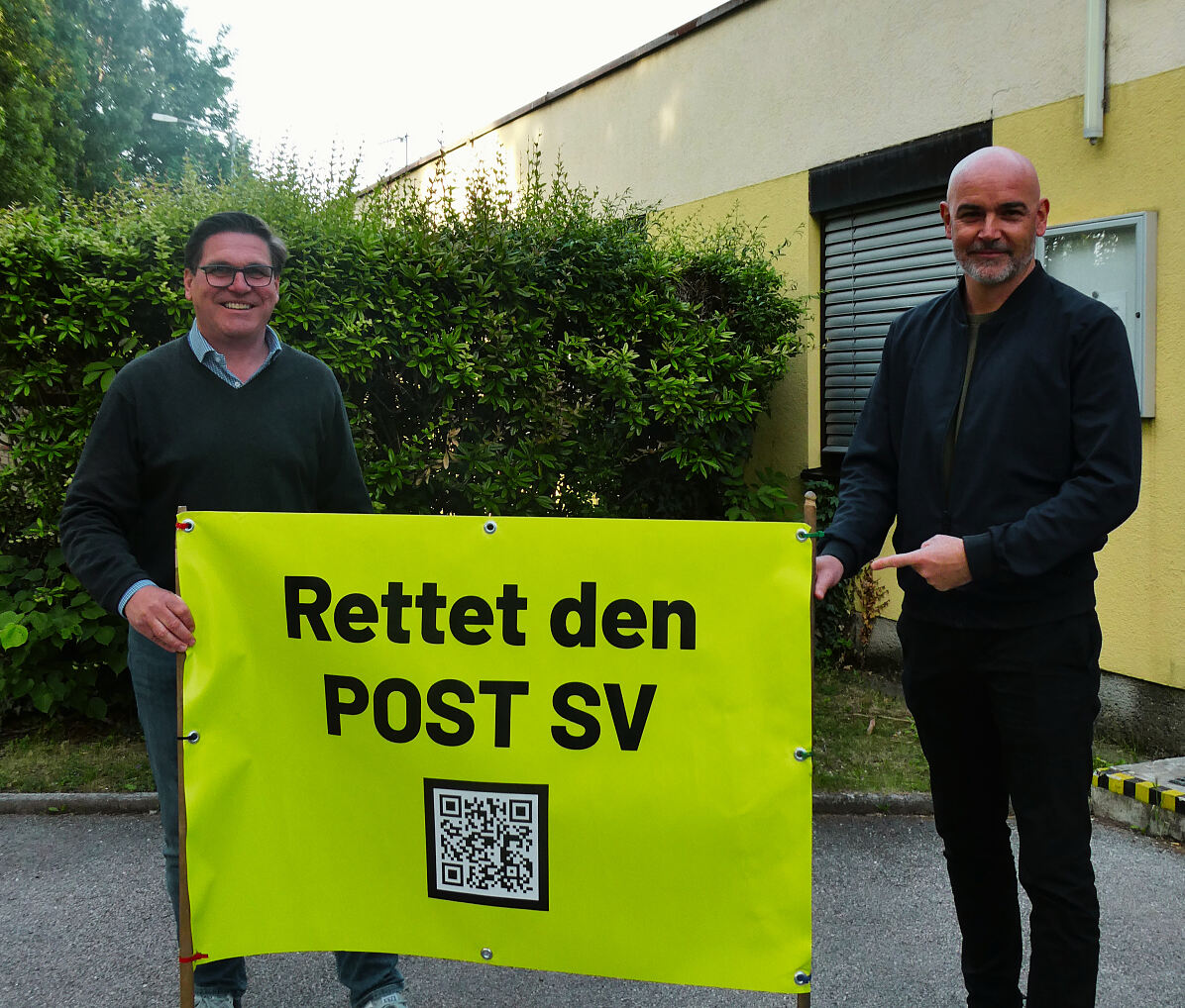 (c)PostSV - v.l.n.r. Neuer Obmann Clemens Rarrel und neuer Vorstand Florian Heiler