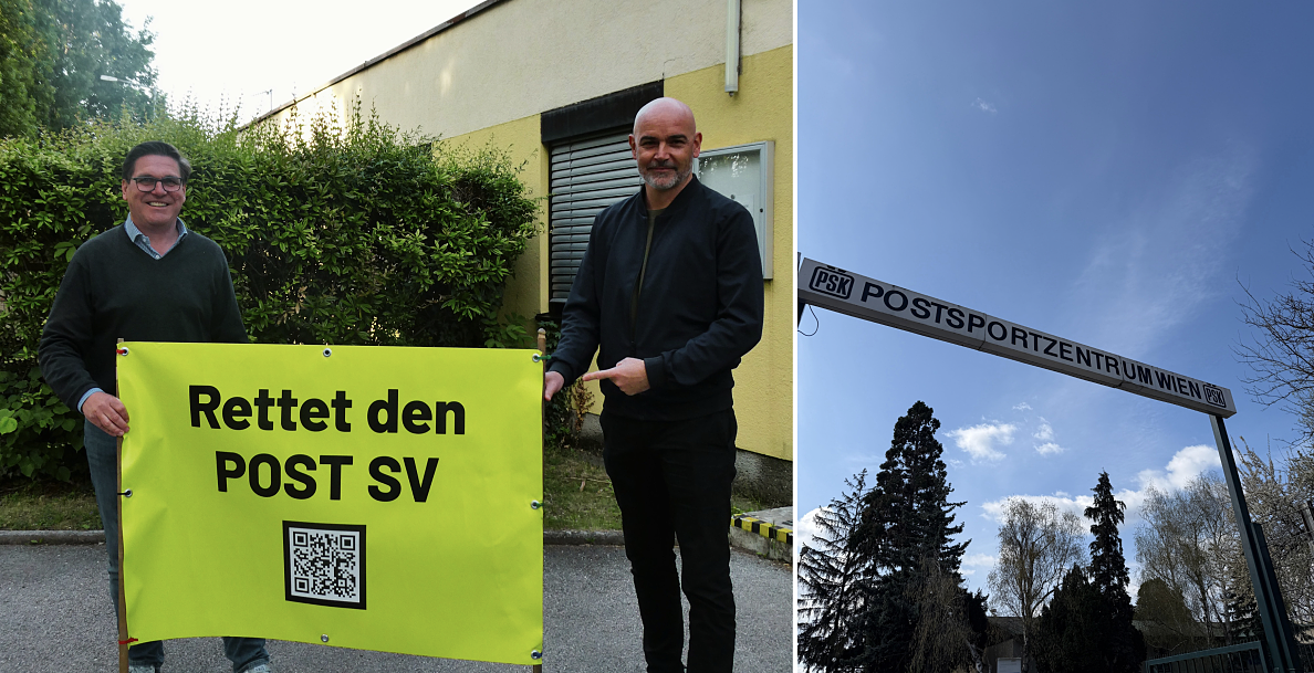 Postsportverein_Obmann Clemens Rarrel und Vorstand Florian Heiler