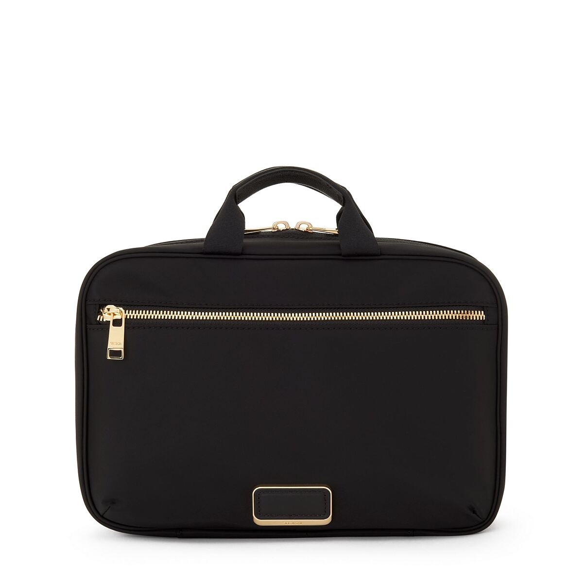 TUMI Voyageur Madeline Cosmetic Pouch_BlackGold Euro 260.00