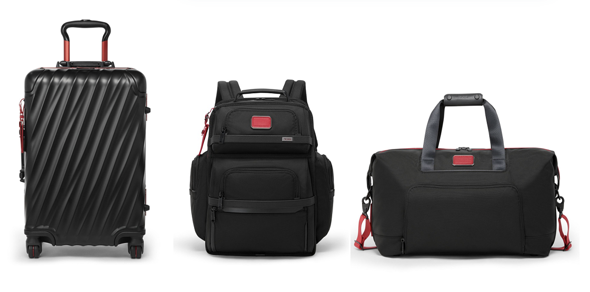 TUMI_19 Degree ALU_International Carry on_56cm_black_re_Euro 1150_TUMI_Alpha 3 Brief Pack_RedBlack_Euro 660.00_Alpha 3_Double Expansion Travel Satchel_blackRed_Euro 580.00