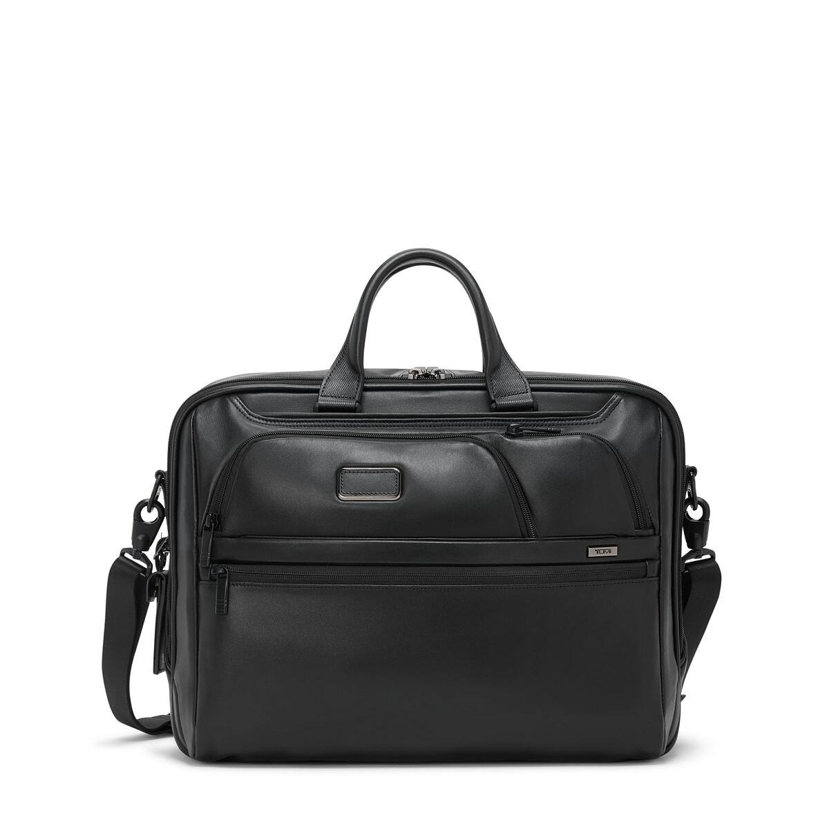 TUMI_Alpha 4_Large Briefcase 17 Black Leather_€850