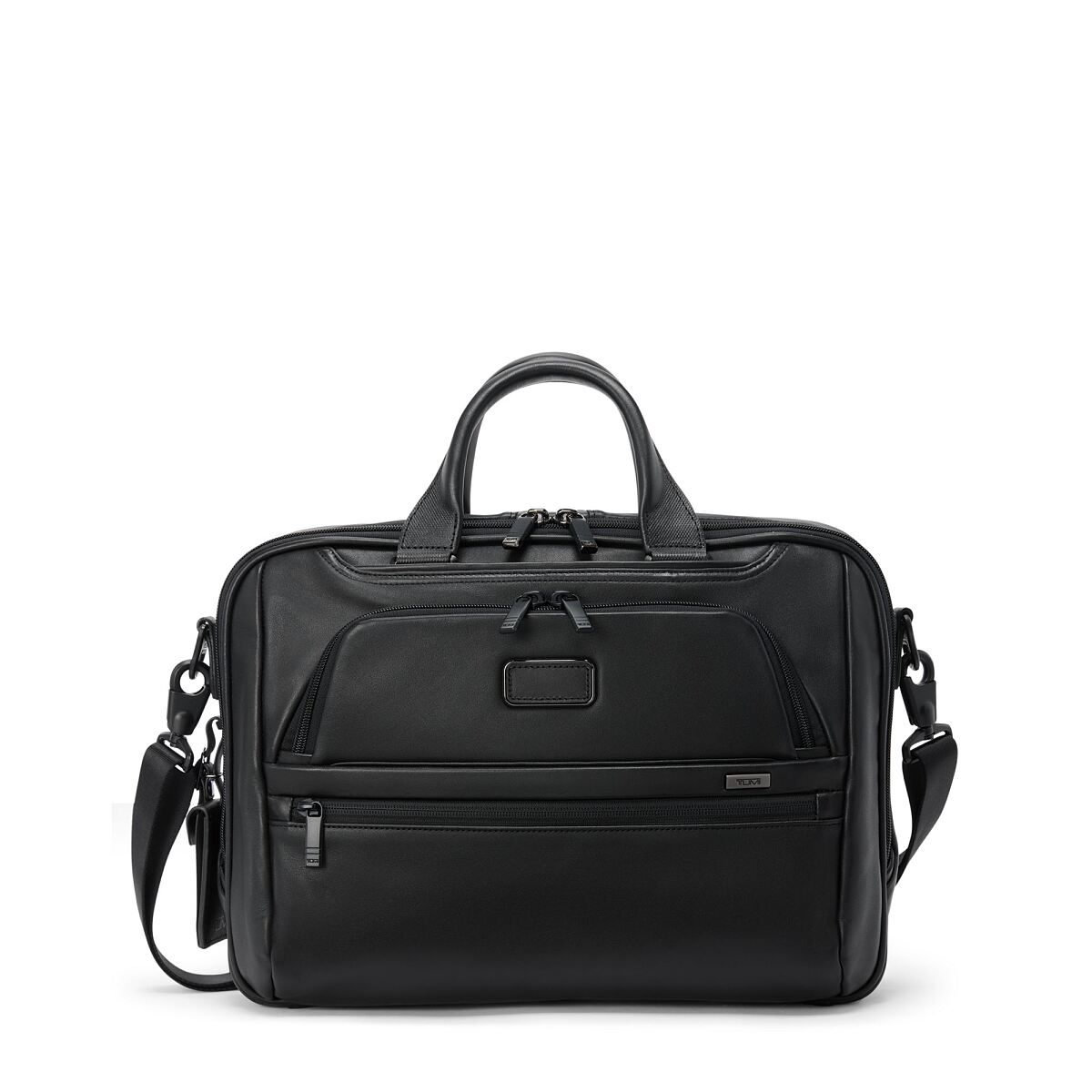 TUMI_Alpha 4_Medium 15 Briefcase_Black Leather €750